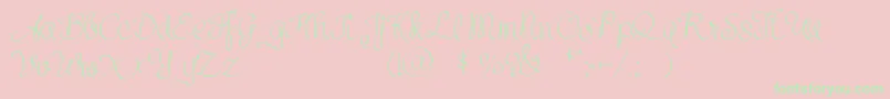 Clarissapersonaluse Font – Green Fonts on Pink Background