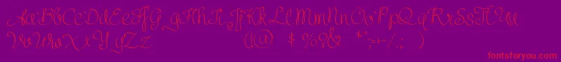 Clarissapersonaluse Font – Red Fonts on Purple Background