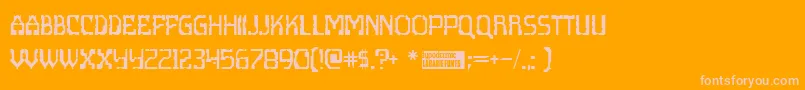 ScritzyX Font – Pink Fonts on Orange Background