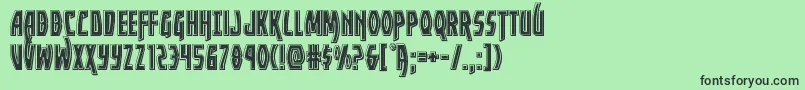 フォントYankeeclipperbevel – 緑の背景に黒い文字