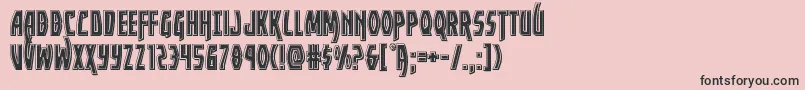 フォントYankeeclipperbevel – ピンクの背景に黒い文字