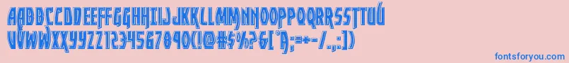 Yankeeclipperbevel Font – Blue Fonts on Pink Background