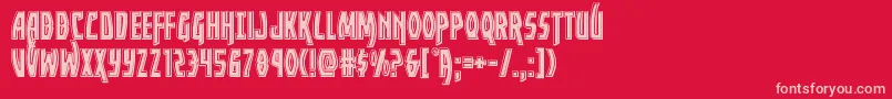 Yankeeclipperbevel Font – Pink Fonts on Red Background