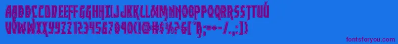 Yankeeclipperbevel Font – Purple Fonts on Blue Background
