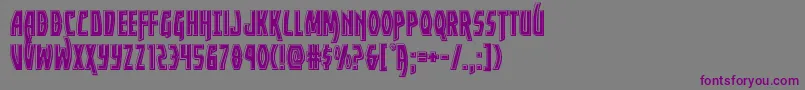 Yankeeclipperbevel Font – Purple Fonts on Gray Background