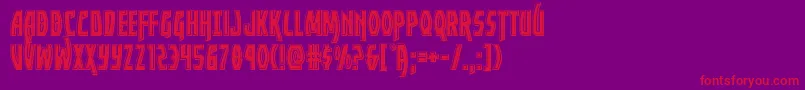 Yankeeclipperbevel Font – Red Fonts on Purple Background