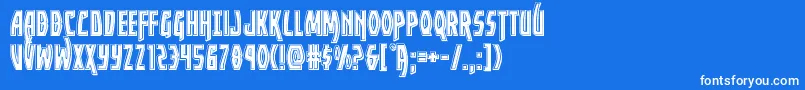 Yankeeclipperbevel Font – White Fonts on Blue Background