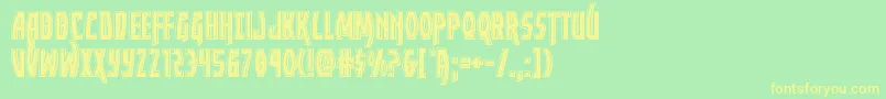 Шрифт Yankeeclipperbevel – жёлтые шрифты на зелёном фоне