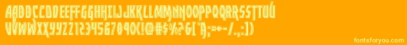 フォントYankeeclipperbevel – オレンジの背景に黄色の文字