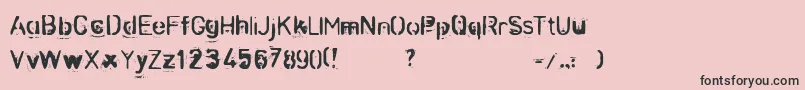 ZombieNoize Font – Black Fonts on Pink Background
