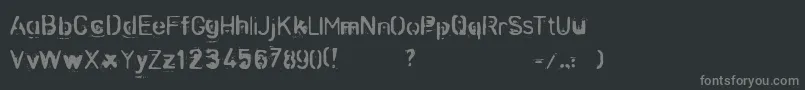 Weitere Informationen zur ZombieNoize-Schriftart ZombieNoize-Schriftart – Graue Schriften auf schwarzem Hintergrund