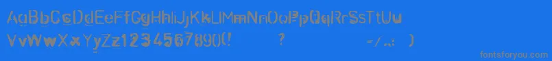 フォントZombieNoize – 青い背景に灰色の文字