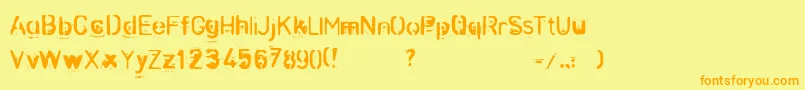 ZombieNoize Font – Orange Fonts on Yellow Background