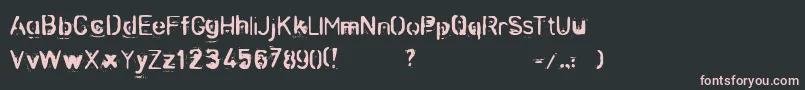 ZombieNoize Font – Pink Fonts on Black Background