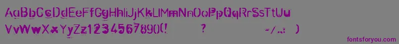 ZombieNoize Font – Purple Fonts on Gray Background
