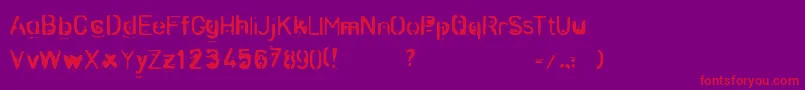 ZombieNoize Font – Red Fonts on Purple Background