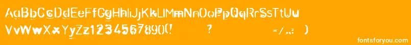 ZombieNoize Font – White Fonts on Orange Background