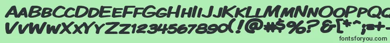 Kmkdskbw Font – Black Fonts on Green Background