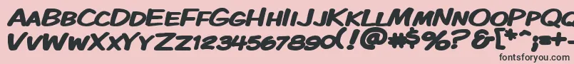 Kmkdskbw Font – Black Fonts on Pink Background