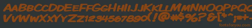 Kmkdskbw Font – Brown Fonts on Black Background