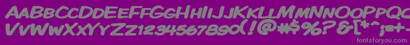 Kmkdskbw Font – Gray Fonts on Purple Background