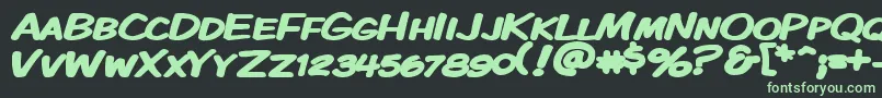 Kmkdskbw Font – Green Fonts on Black Background