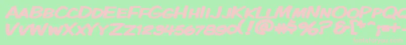 Kmkdskbw Font – Pink Fonts on Green Background