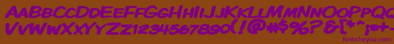 Kmkdskbw Font – Purple Fonts on Brown Background