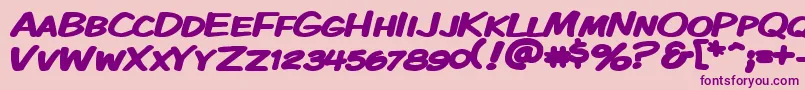 Kmkdskbw Font – Purple Fonts on Pink Background