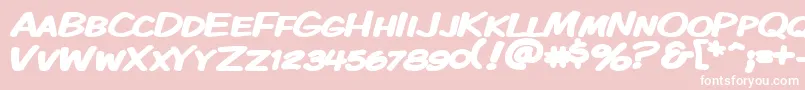 Kmkdskbw Font – White Fonts on Pink Background