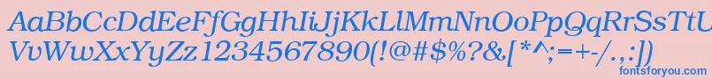 fuente BookLightItalic – Fuentes Azules Sobre Fondo Rosa