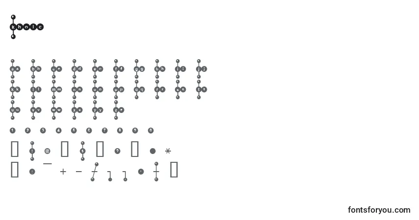 Czcionka Khole – alfabet, cyfry, specjalne znaki