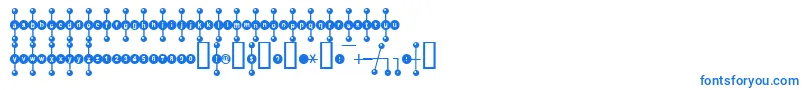 フォントKhole – 白い背景に青い文字