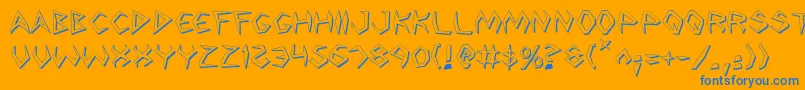 Argos2s Font – Blue Fonts on Orange Background