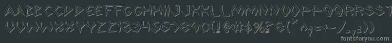 fuente Argos2s – Fuentes Grises Sobre Fondo Negro
