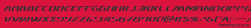 Skymarshalsuperital Font – Black Fonts on Red Background