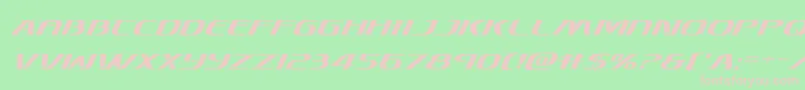 Skymarshalsuperital Font – Pink Fonts on Green Background