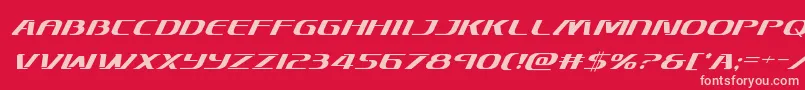 フォントSkymarshalsuperital – 赤い背景にピンクのフォント