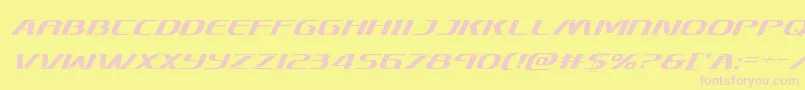 Skymarshalsuperital Font – Pink Fonts on Yellow Background