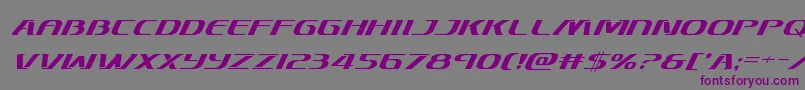 Skymarshalsuperital Font – Purple Fonts on Gray Background