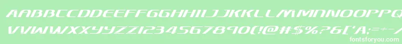 Skymarshalsuperital Font – White Fonts on Green Background