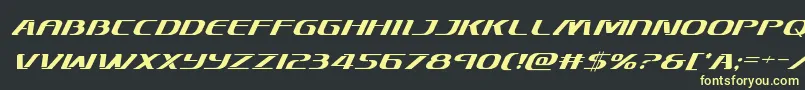 Skymarshalsuperital Font – Yellow Fonts on Black Background