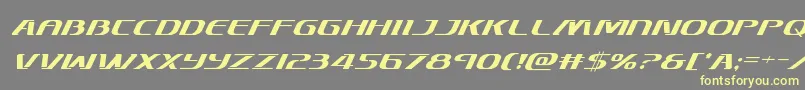 Skymarshalsuperital Font – Yellow Fonts on Gray Background