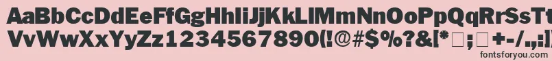 PaschDisplaySsi-Schriftart – Schwarze Schriften auf rosa Hintergrund