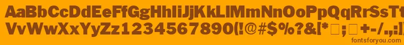 PaschDisplaySsi Font – Brown Fonts on Orange Background