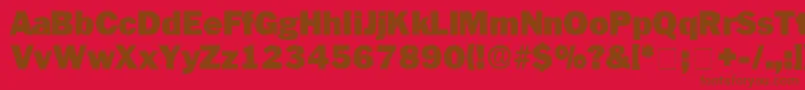 PaschDisplaySsi-Schriftart – Braune Schriften auf rotem Hintergrund