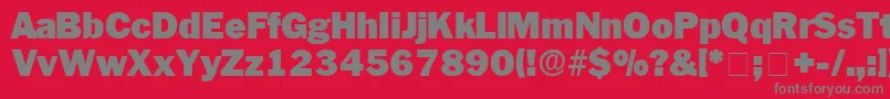 PaschDisplaySsi Font – Gray Fonts on Red Background
