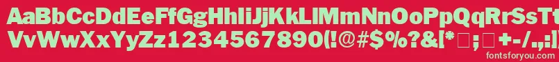 PaschDisplaySsi Font – Green Fonts on Red Background