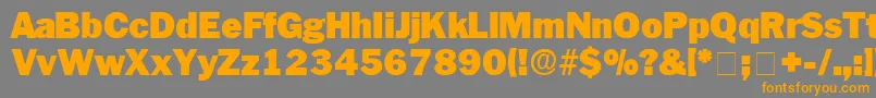 PaschDisplaySsi Font – Orange Fonts on Gray Background