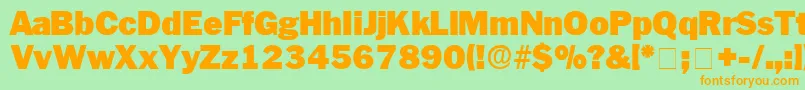 PaschDisplaySsi Font – Orange Fonts on Green Background
